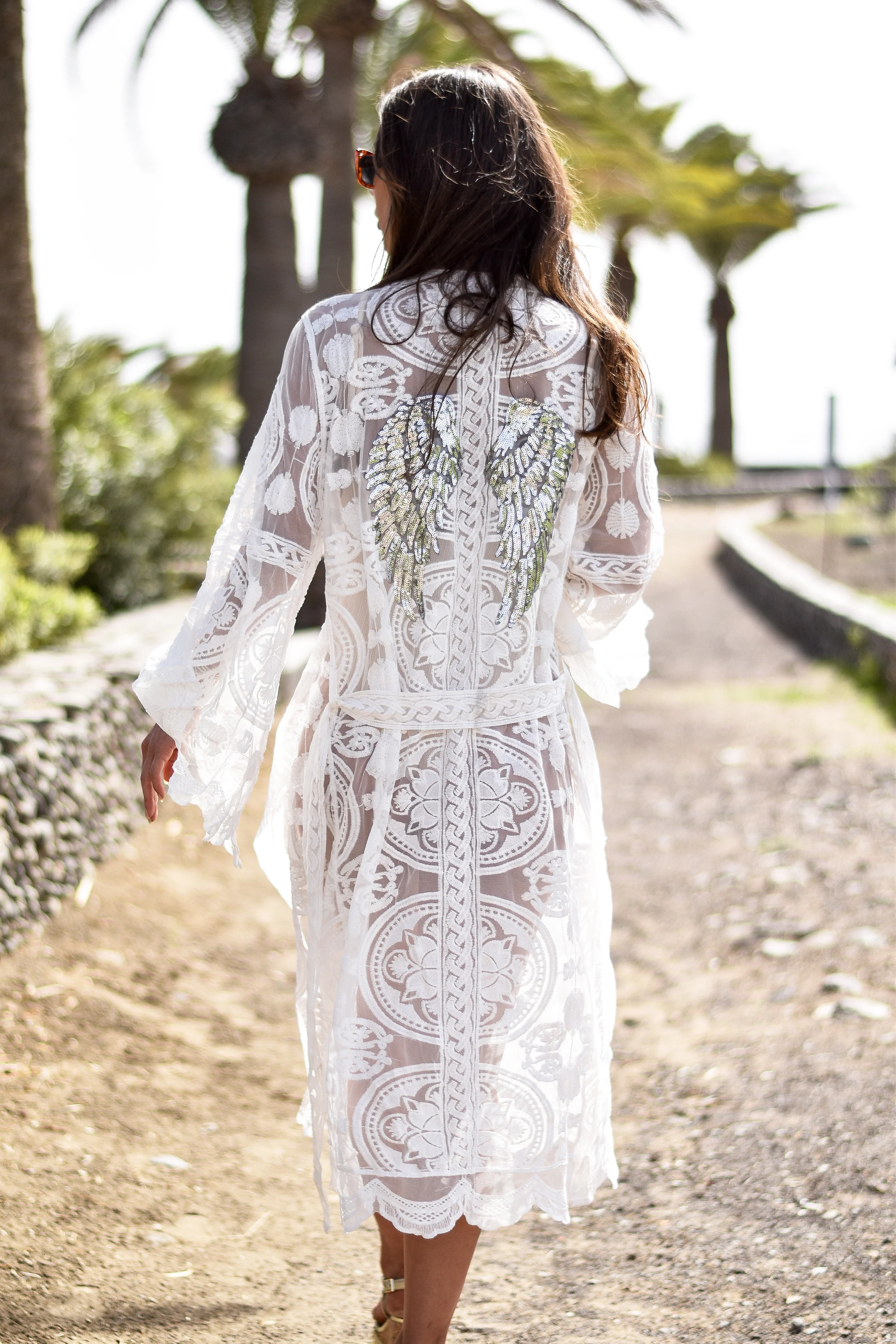 Cilia silver wings lace kimono - Image 6