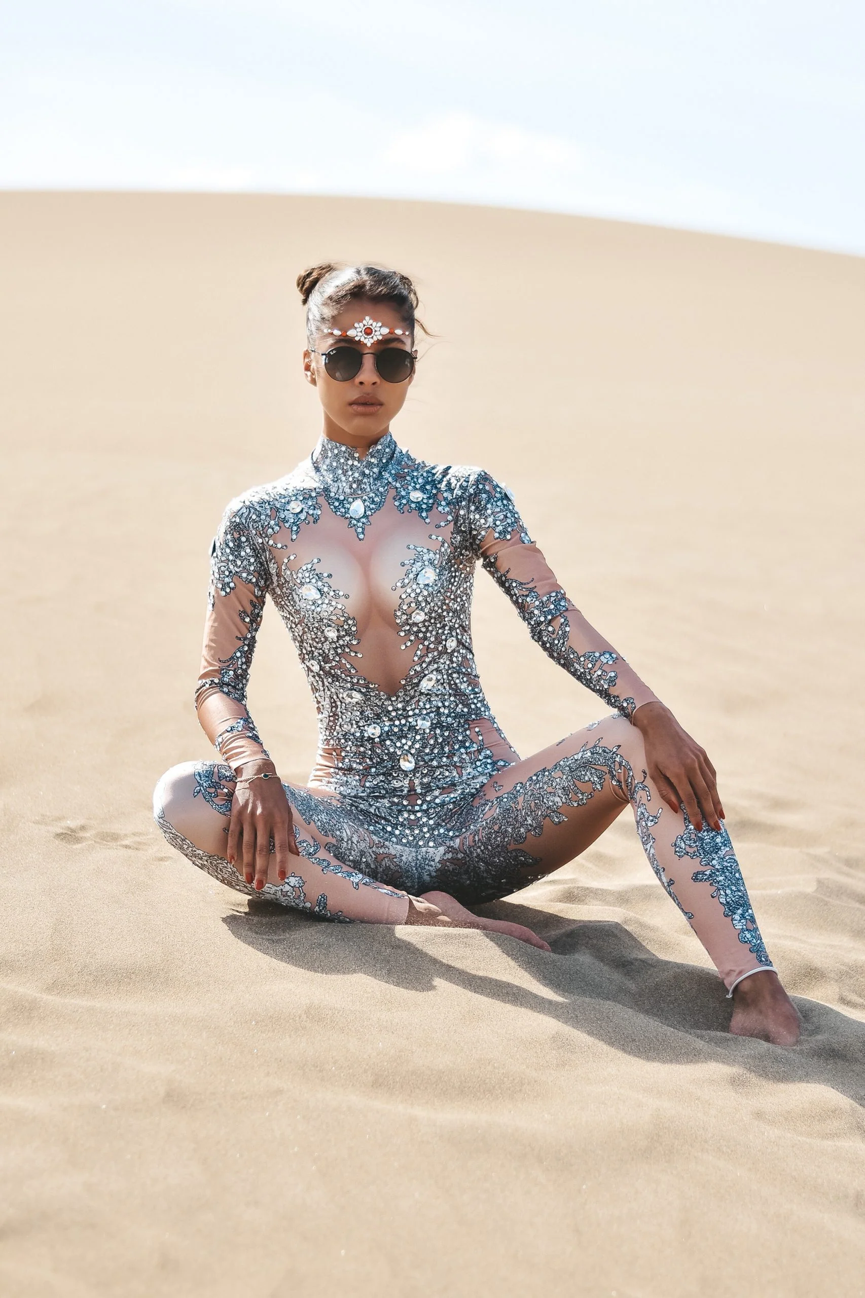 Eloa festival rhinestone jumpsuit - Image 13