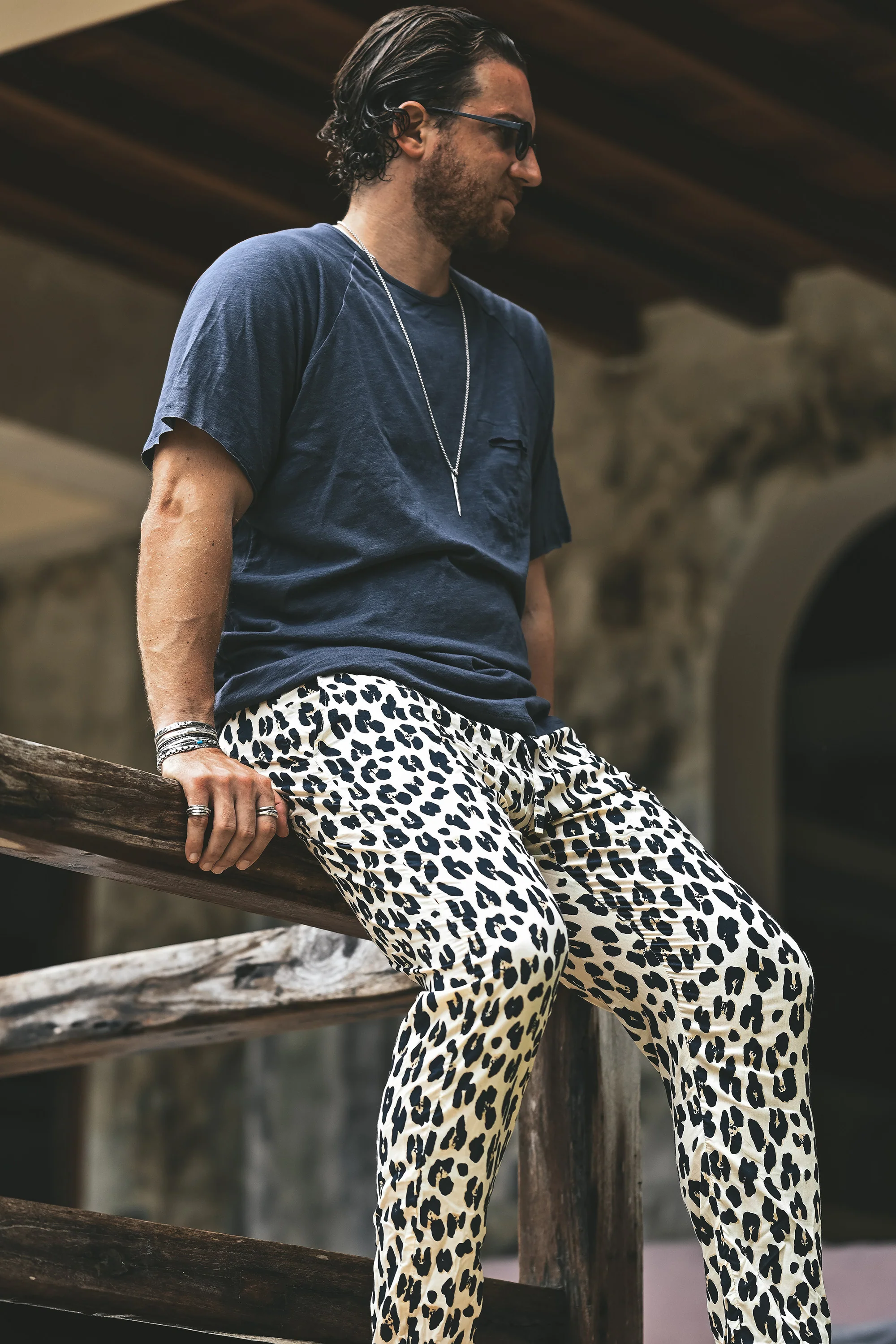 Ibiza resort pants leopard grey - Image 3